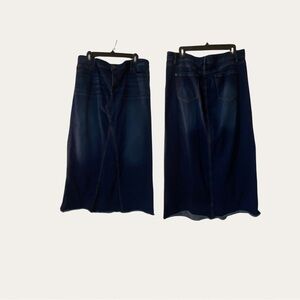Denim maxi skirt